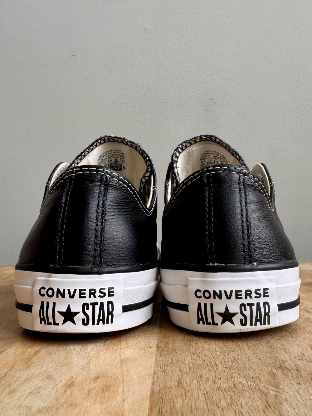 Converse Chuck Taylor All Star Leather Slip-on Black No-lace Sneakers Women 7.5 - Picture 7 of 10